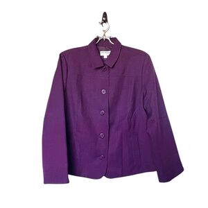 NWOT Norm Thompson Purple Blazer Size L